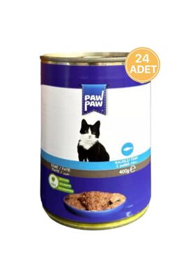 Paw Paw - Balıklı Yetişkin Kedi Konservesi 400gr (24 Adet )