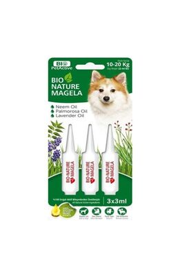 Bio PetActive - Bio Nature Köpek Tüy Ve Deri Bakım Damlası 10-20 Kg 3x3 Ml