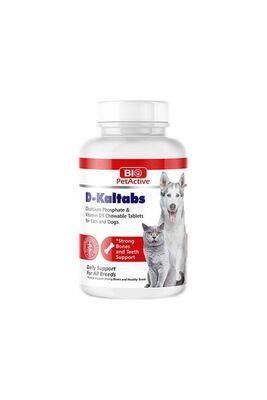 Bio PetActive - Bio Pet Active D-Kaltabs Kedi ve Köpek İçin Kalsiyum Tableti 30 Gr 60 Adet