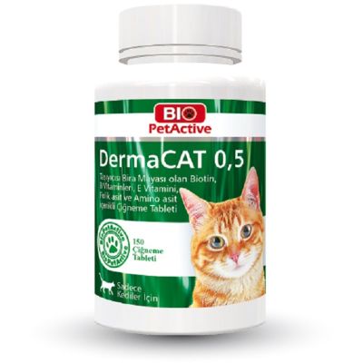 Bio Petactive - Bio PetActive DermaCat Sarımsaklı Maya Çiğneme Tableti 150 adet