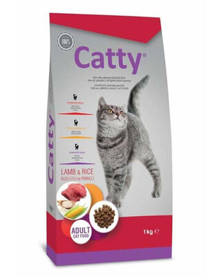 Catty - Catty Kuzu Etli Pirinçli Yetişkin Kedi Maması 1kg