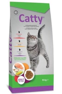 Catty - Catty Somonlu Kısırlaştırılmış Kedi Maması 15 Kg