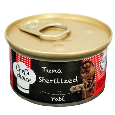 Chef′s Choise - Chefs Choice Pate Ton Balıklı Tahılsız Kısırlaştırılmış Kedi Konservesi 85 Gr