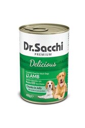 Dr.sacchi Kuzu Etli Konserve Yetişkin Yaş Köpek Maması 400 Gr - Thumbnail