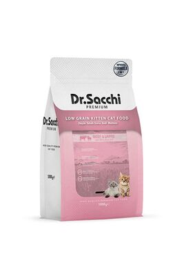 Dr. Sacchi - Dr.sacchi Premium Sığır Etli Ve Kuzu Etli Düşük Tahıllı Yavru Kedi Maması 1 Kg