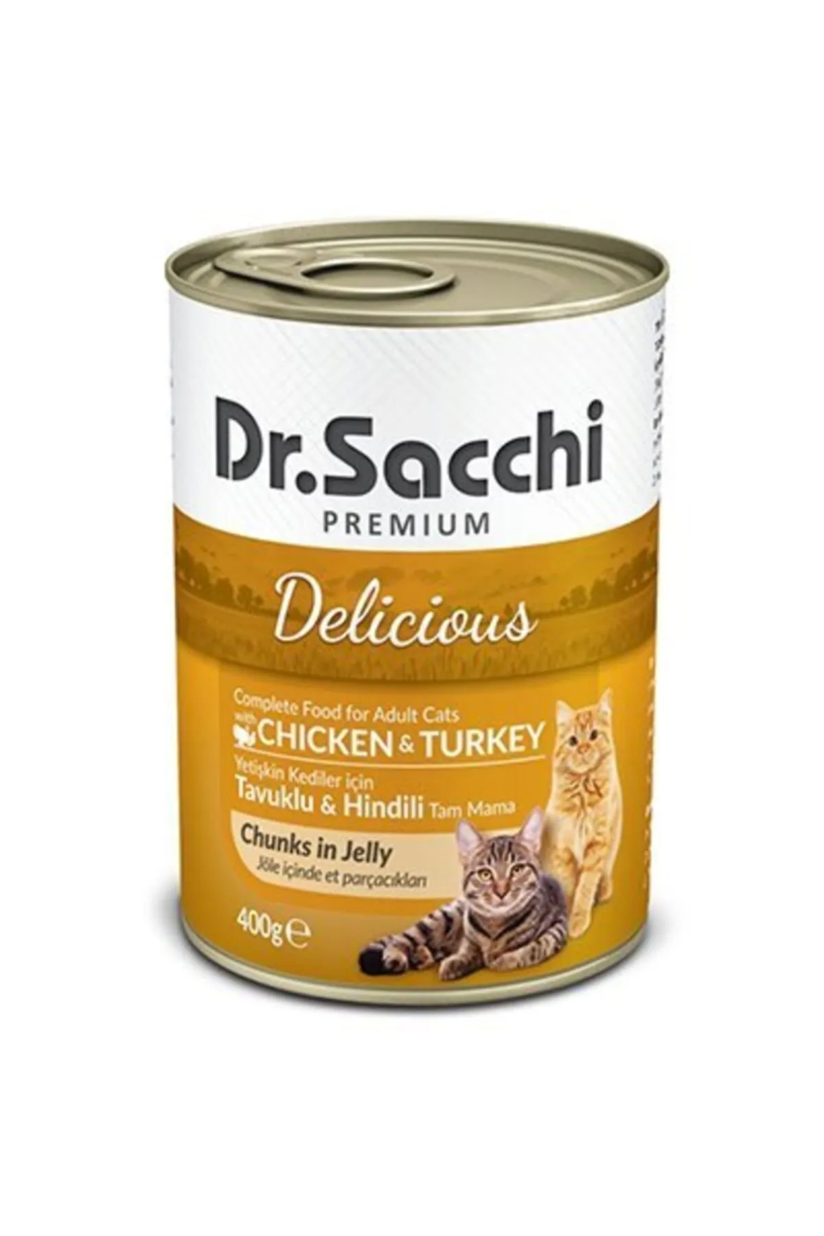 Dr. Sacchi - Dr.sacchi Tavuk Ve Hindili Yetişkin Kedi Konservesi 400 Gr