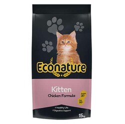 Eco Nature Plus Kitten Tavuk Etli Yavru Kedi Maması 15 Kg - Thumbnail