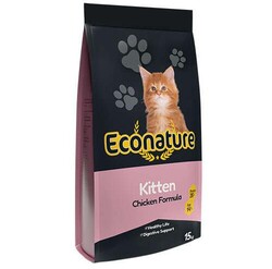 Eco Nature Plus Kitten Tavuk Etli Yavru Kedi Maması 15 Kg - Thumbnail