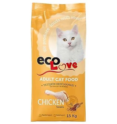 EcoLove - EcoLove Tavuklu Yetişkin Kedi Maması 15kg