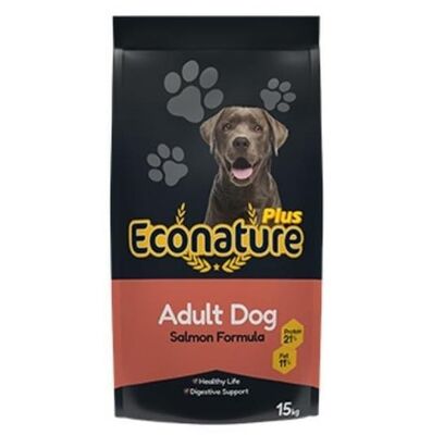 Econature - Econature Plus Somonlu Yetişkin Köpek Maması 15 Kg