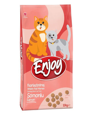 Enjoy - Enjoy Somonlu Kısırlaştırılmış Kedi Maması 10 Kg