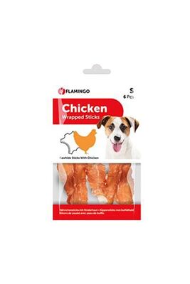 Flamingo - Flamingo R'hide Wrapped Sticks Tavuklu Burgu Çubuk Köpek Ödülü 70 gr 6 Adet