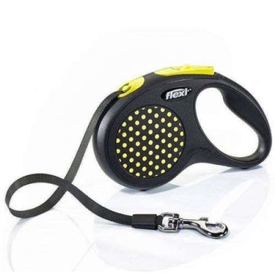 Flexi - Flexi Design Otomatik Şerit Köpek Gezdirme Tasması MEDIUM 25KG 5M SARI