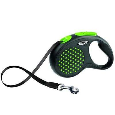 Flexi - Flexi Design Otomatik Şerit Köpek Gezdirme Tasması Small 15KG 5M YEŞİL