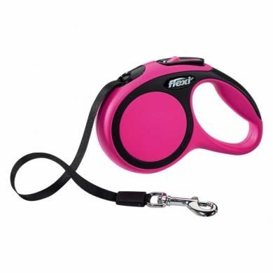 Flexi - Flexi New Comfort Otomatik Şerit Köpek Gezdirme Tasması L 50KG 8M PEMBE