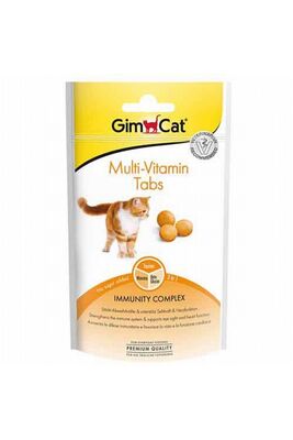 Gimcat - Gimcat Multi-vitamin Tabs Kedi Ödül Tableti 40 Gr