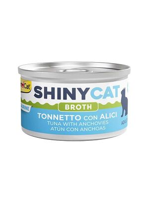 Gimcat - GimCat Shinycat Broth Sos İçinde Ançuezli ve Ton Balıklı Kedi Konservesi 70 gr