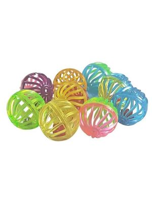 Glipet - Glipet Boncuklu İki Renkli Kedi Oyun Topu 3.8 Cm