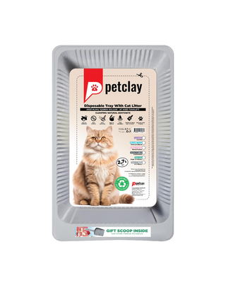 Glipet - Glipet Petclay Bentonit Tek Kullanımlık Kedi Kumu 2,7 LT