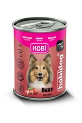 Hobby Hobi Hobidog Biftekli Yetişkin Köpek Konservesi 400g - Thumbnail