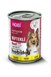 Hobby Hobi Hobidog Biftekli Yetişkin Köpek Konservesi 400g - Thumbnail