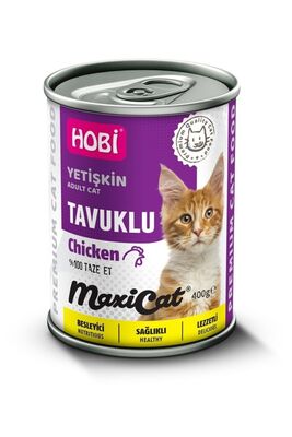 Hobby - Hobby Hobi Maxicat Tavuklu Yetişkin Kedi Konservesi 400gr