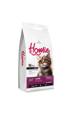 Homie - Homie Düşük Tahıllı Kuzulu Yavru ve Anne Kedi Maması 1,5 Kg