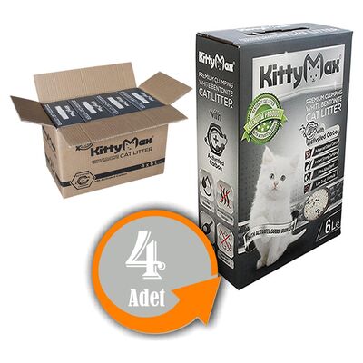 KittyMax - KittyMax Aktif Karbonlu Kedi Kumu 6L 4 AL 3 ÖDE