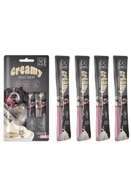 Mpets - Köpek Ödülü Creamy Morina Balıklı Biftekli 4x15Gr 