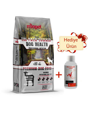 Miapet - Miapet Kuzulu Yetişkin Köpek Maması Multivitamin Liquid 100 ml Hediyeli 12 KG