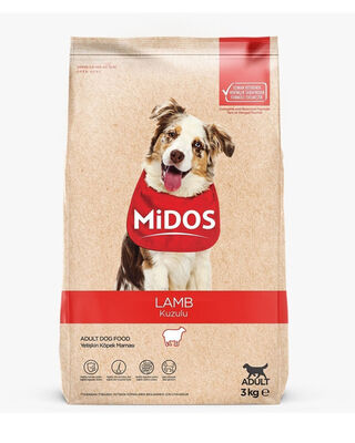 MİDOSMAMA - Midos Kuzulu Yetişkin Köpek Maması 3 KG