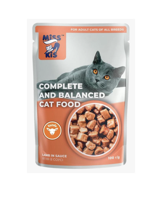 Miss Kis - Miss Kis Premium Pouch Kuzulu Yetişkin Kedi Konservesi 100 gr 24'LÜ PAKET