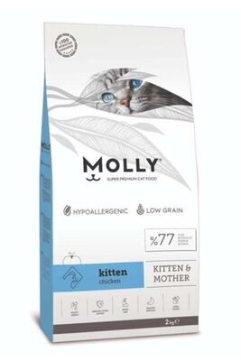 Molly - Molly Düşük Tahıllı Hipoalerjenik Tavuklu Kitten Yavru Kedi Maması 2 Kg