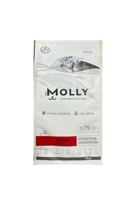 Molly - Molly Hipoalerjenik Düşük Tahıllı Kuzu Etli Yavru Kedi Maması 2 kg