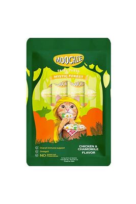 MOOCHIE - MOOCHIE Tavuklu Ve Papatyalı Sıvı Kedi Ödül Maması 5x15 gr