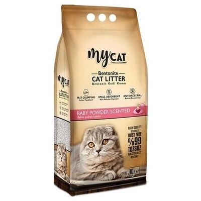 Mycat - MyCat Bebek Pudralı Kedi Kumu İnce Taneli 10lt