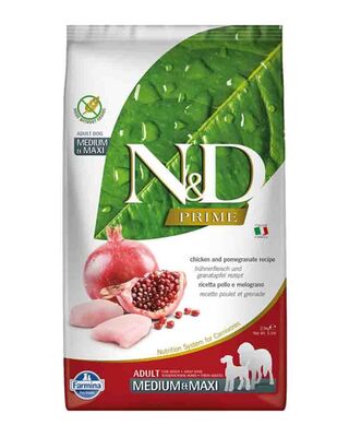 N&D - N&D Tahılsız Medium Maxi Tavuk Nar Yetişkin Köpek Maması 2,5 kg