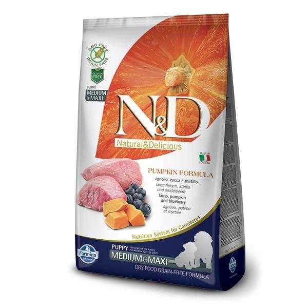 N&amp;D Balkabaklı Kuzu Etli Tahılsız Yavru Köpek Maması 12 Kg