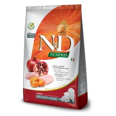 N&D - N&D Balkabaklı Tavuklu Narlı Medium Maxi Yavru Köpek Maması 2.5 Kg