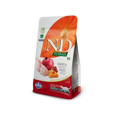 N&D - N&D Tahılsız Balkabaklı Bıldırcınlı Narlı Yetişkin Kedi Maması 1.5 Kg