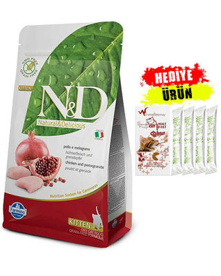 N&D - N&D Tahılsız Tavuklu Narlı Yavru Hamile Emziren Kedi Maması 1,5 Kg