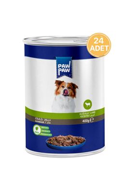 Paw Paw - Paw Paw Kuzulu Yetişkin Köpek Konservesi 400 gr (24 Adet)