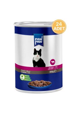 Paw Paw - Paw Paw Sığır Etli Yetişkin Kedi Konservesi 400 gr (24 ADET)