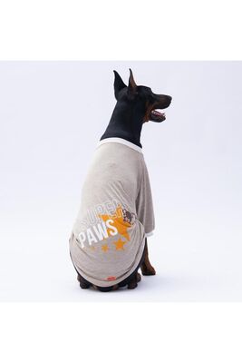 Pawstar - Pawstar Bej Super Paws Büyük Köpek Sweati Köpek Kıyafeti 4XL