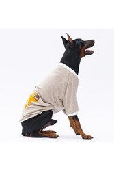 Pawstar Bej Super Paws Büyük Köpek Sweati Köpek Kıyafeti 5XL - Thumbnail