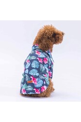 Pawstar Floral Kedi Köpek Gömleği - Kedi Köpek Kıyafeti 2XL - Thumbnail