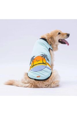 Pawstar - Pawstar Mint Sunrise Büyük Köpek Tişörtü - Köpek Kıyafeti (15 KG-45 KG) 4XL