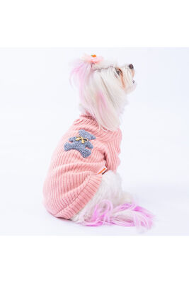 Pawstar - Pawstar Pudra Turtleneck Köpek Sweati Köpek Kıyafeti Kedi Kıyafeti - XL