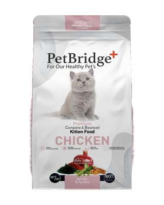 PetBridge Supplementary Food - Petbridge Tavuk Etli Yavru Kedi Maması 12 Kg