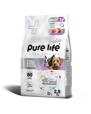 PureLife - PureLife Plus Kuzulu Küçük Irk Yetişkin Köpek Maması 2.5 Kg